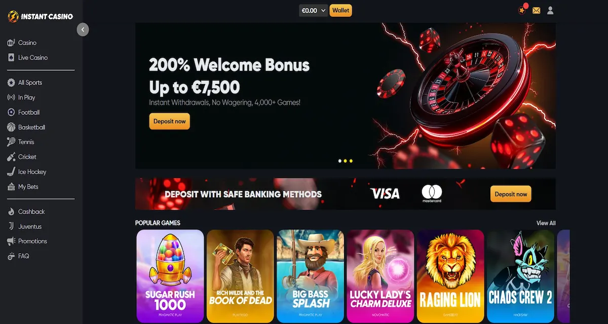 Instant Casino – Schnelle Transaktionen und benutzerfreundliche Plattform